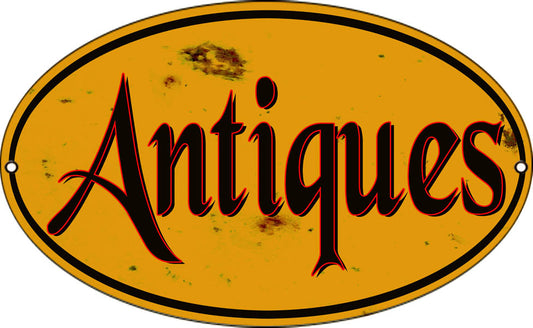 Antiques Vintage Style Metal Sign 11 × 18