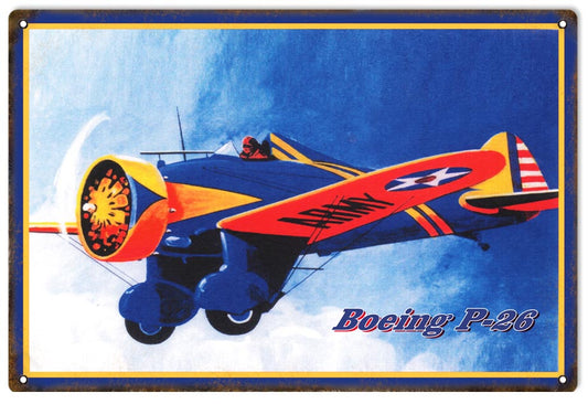 Boeing P-26 Vintage Style Metal Sign 12 x 18