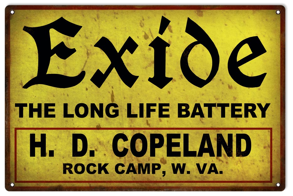Exide Battery H.D. Copeland 16 x 24