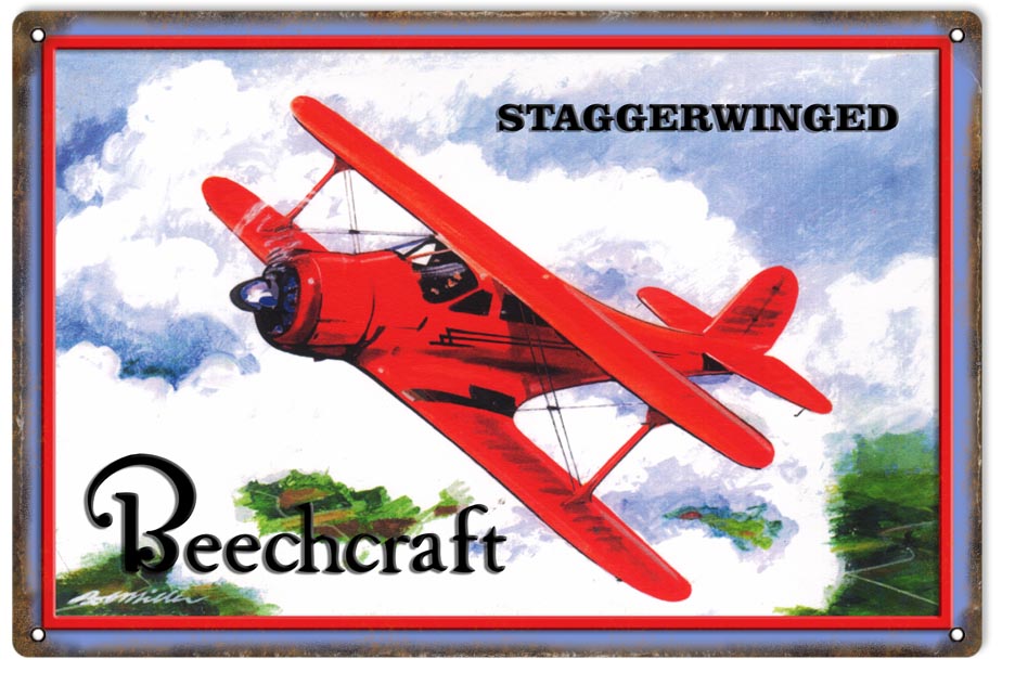 Beechcraft Staggerwinged 12×18