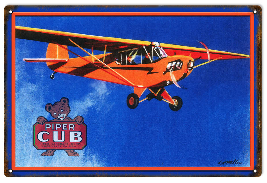 Piper Cub 12×18