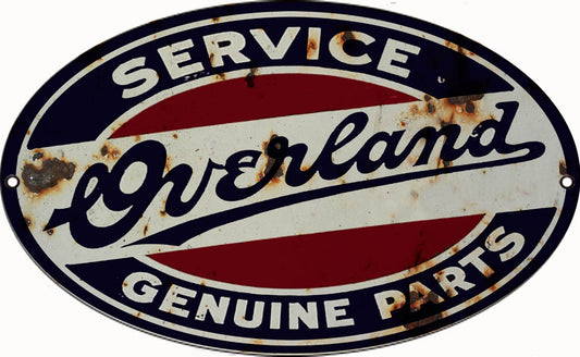 Overland Service Genuine Parts Vintage Style Metal Sign 11 X 18