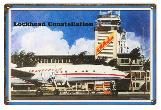 Lockhead Constellation Vintage Style Metal Sign 12 x 18