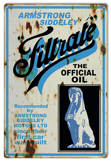 Armstrong Siddeley Filtrate the Official Oil 12×18