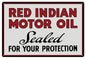Red Indian Motor Oil 12x18
