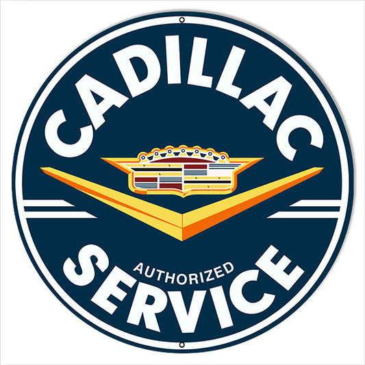Cadillac Service Vintage Style Metal Sign 18 x 18