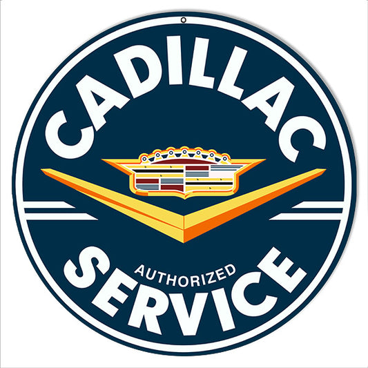 Cadillac Service Vintage Style Metal Sign 14 x 14