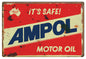 It’s Safe AMPOL Motor Oil And Gas Station 12″x18″