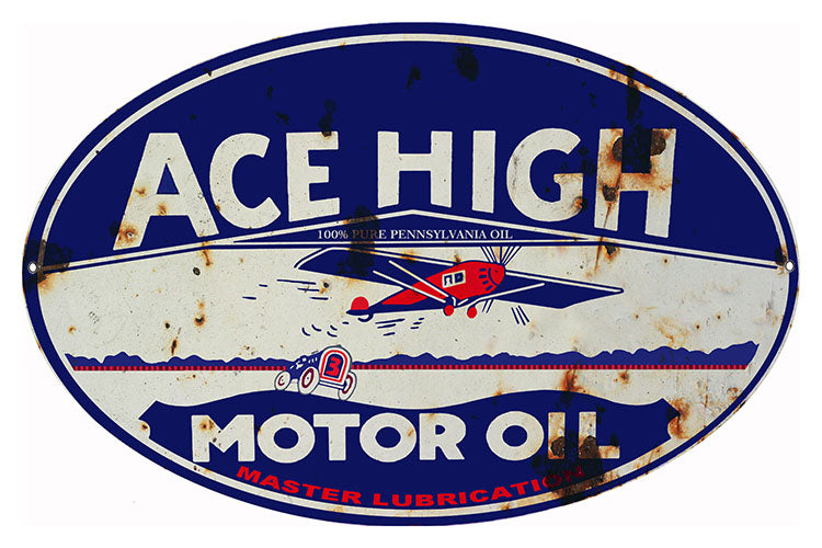 Ace High Motor Oil 9×14