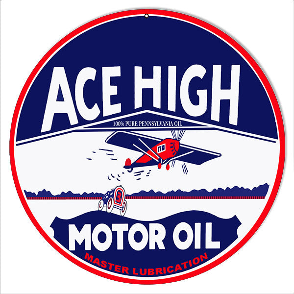 Ace High Motor Oil Gas Station 18x18