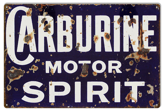 Carburine Motor Spirit Vintage Style Metal Sign 12 x 18
