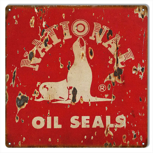National Oil Seals Vintage Style Metal Sign 12 x 12