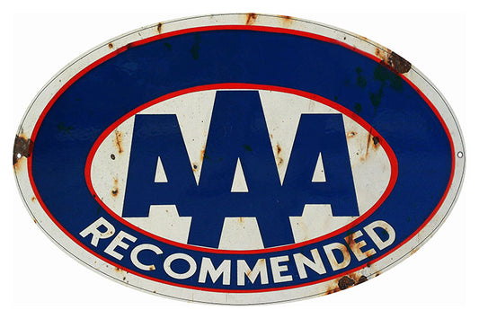 AAA Recommended Vintage Style Metal Sign 9 × 14