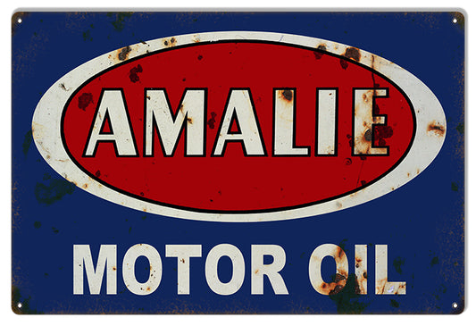 Amalie Motor Oil Vintage Style Metal Sign 12 x 18