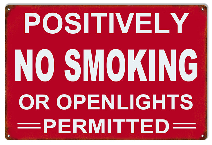 Positively No Smoking Permitted 12x18