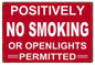 Positively No Smoking Permitted 12x18