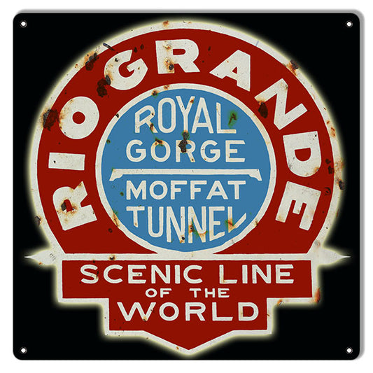 Rio Grande Scenic Line Railroad Vintage Style Metal Sign 12 × 12