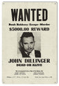 Wanted John Dillinger Dead Or Alive 12x18