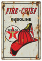 Fire Chief Texaco Gasoline 12x18