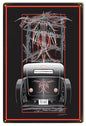 Hot Rod FLT BLK Automobile 12x18