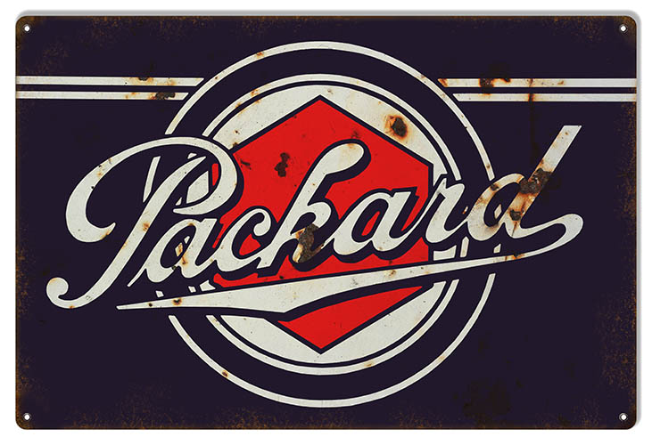 Rustic Packard Automobile Gas Station 12x18