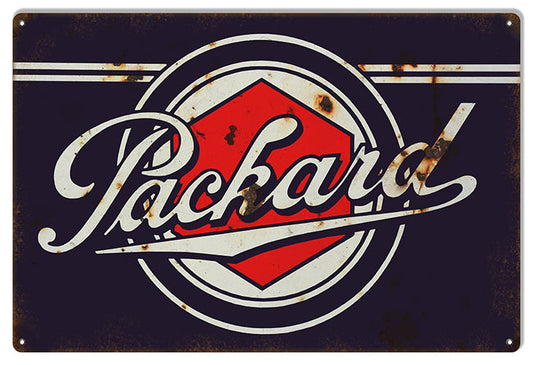 Rustic Packard Automobile Gas Station Vintage Style Metal Sign 12 x 18