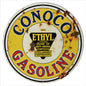 Rustic Conoco Gasoline Motor Oil 24 x 24