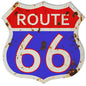 Red And Blue Route 66 Gas Station 15×15