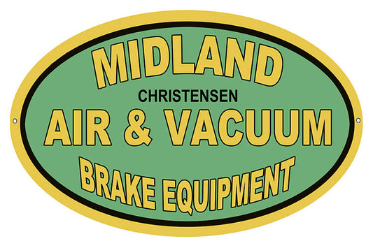 Midland Christensen Brake Vintage Style Metal Sign 9 × 14