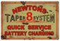 Newtons 8 Hour Battery Service Gas Station 12x18