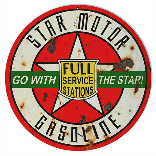 Green Go With Star Gasoline Motor Oil 14 x 14