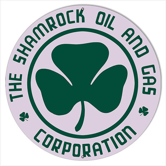 Shamrock Oil And Gas Vintage Style Metal Sign 24 x 24