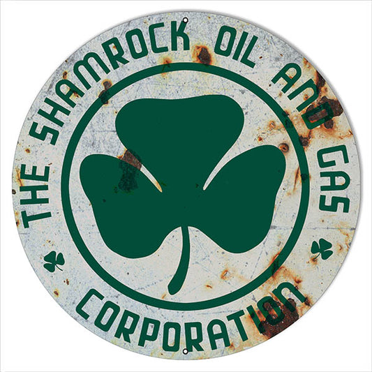 Shamrock Corporation Oil And Gas Vintage Style Metal Sign 24 x 24