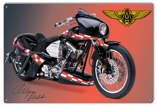 All Black Motorcycle 12x18