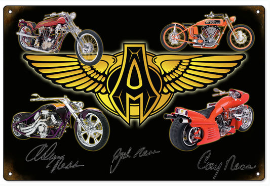Three Generations Custom Motorcycle 12x18