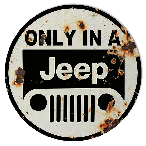 Only In A jeep 18 x 18