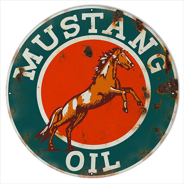 Green And Red Mustang Motor Oil 30x30