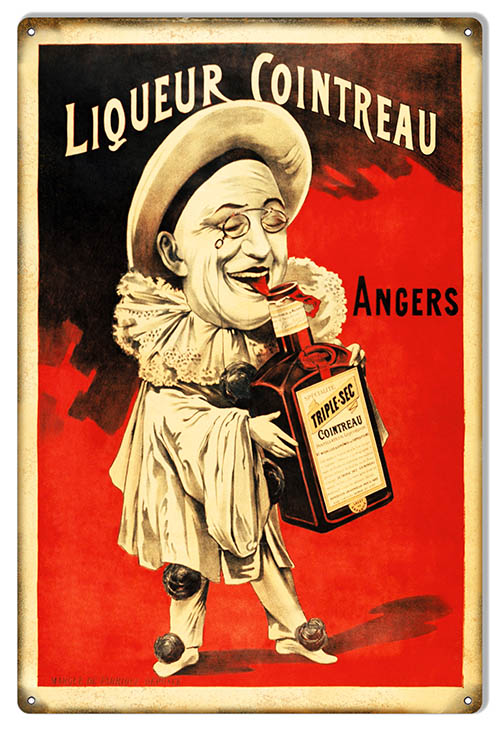 Liqueur Cointreau Angers Bar Vintage Style Metal Sign 12 × 18