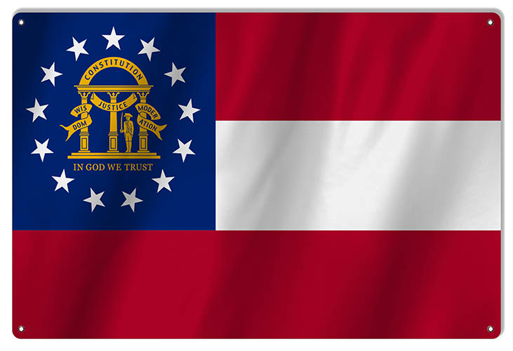 Georgia (New) State Flag 12×18