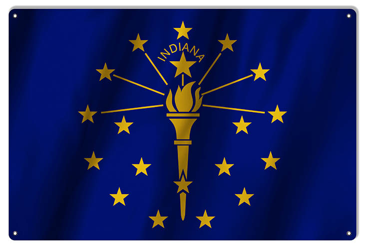 Indiana State Flag 12×18