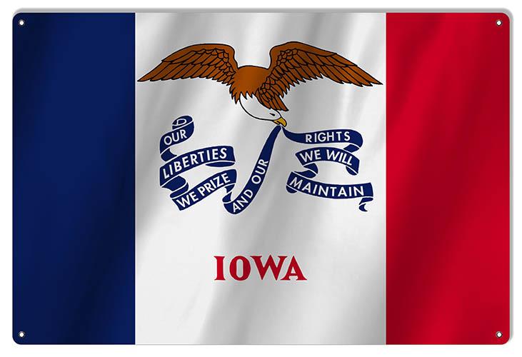 Iowa State Flag 12×18