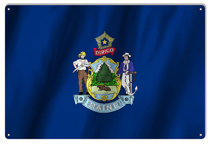 Maine State Flag 12×18