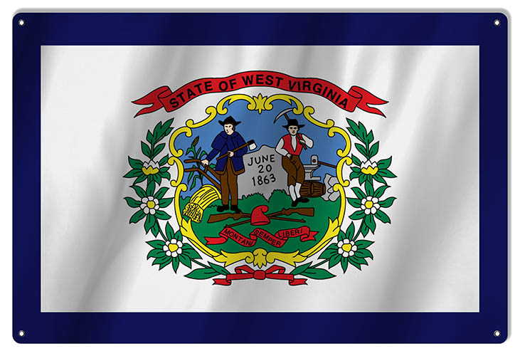 West Virginia State Flag 12×18