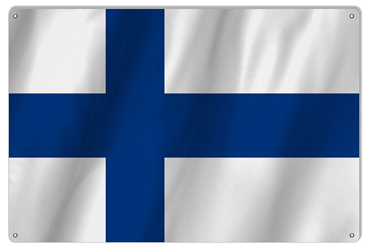 Finland International Flag. 12×18