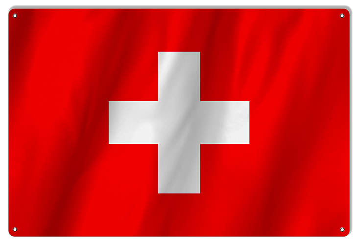 Switzerland International Flag. 12×18
