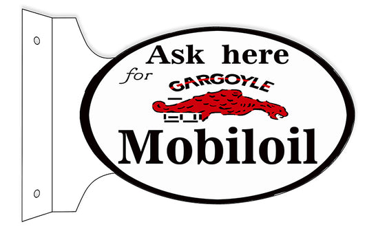 Ask Here Gargoyle Mobiloil Gasoline Double Sided Flange 12×18
