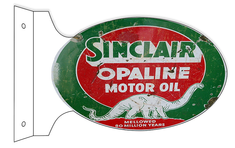 Sinclair Opaline Motor Oil Double Sided Flange 12×18