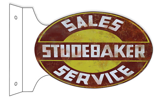 Sales Studebaker Service Double Sided Flange Vintage Style Metal Sign 12 × 18