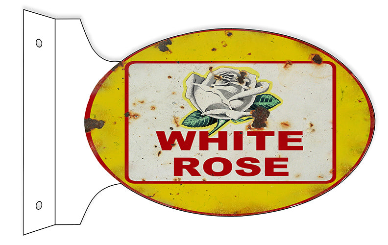White Rose Dealer Double Sided Gas Station Flange 12×18