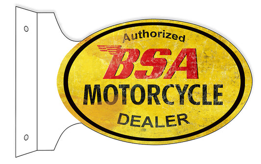BSA Motorcycle Authorized Dealer Double Sided Flange 12×18